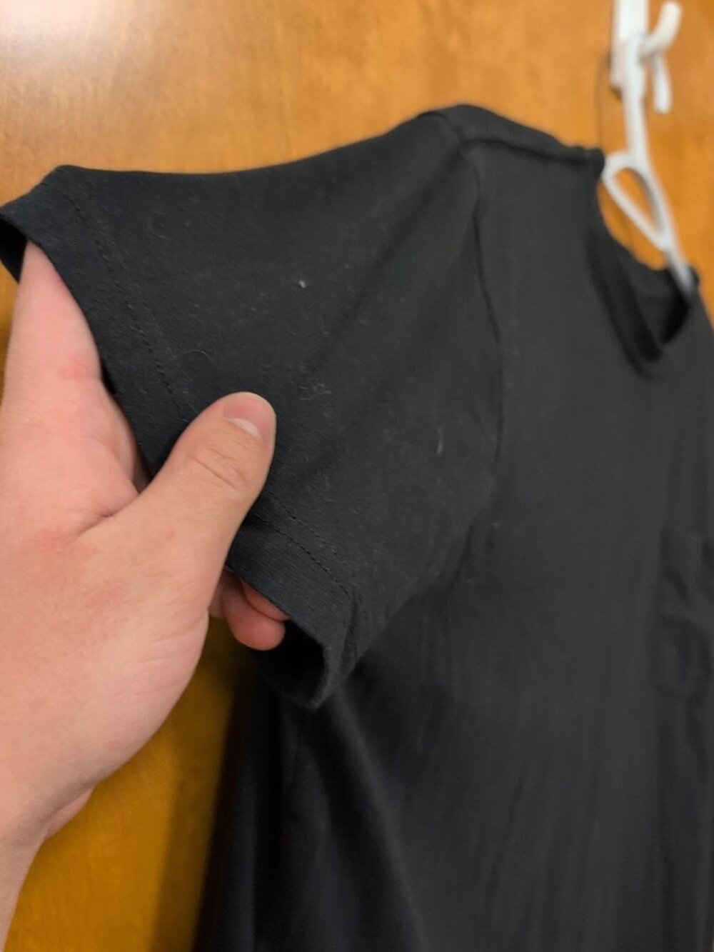 Lee Lot Of 2 Shirt Mens M Black Short Sleeve Tee Pocketed Crew Neck Solid Pima - Picture 5 of 8